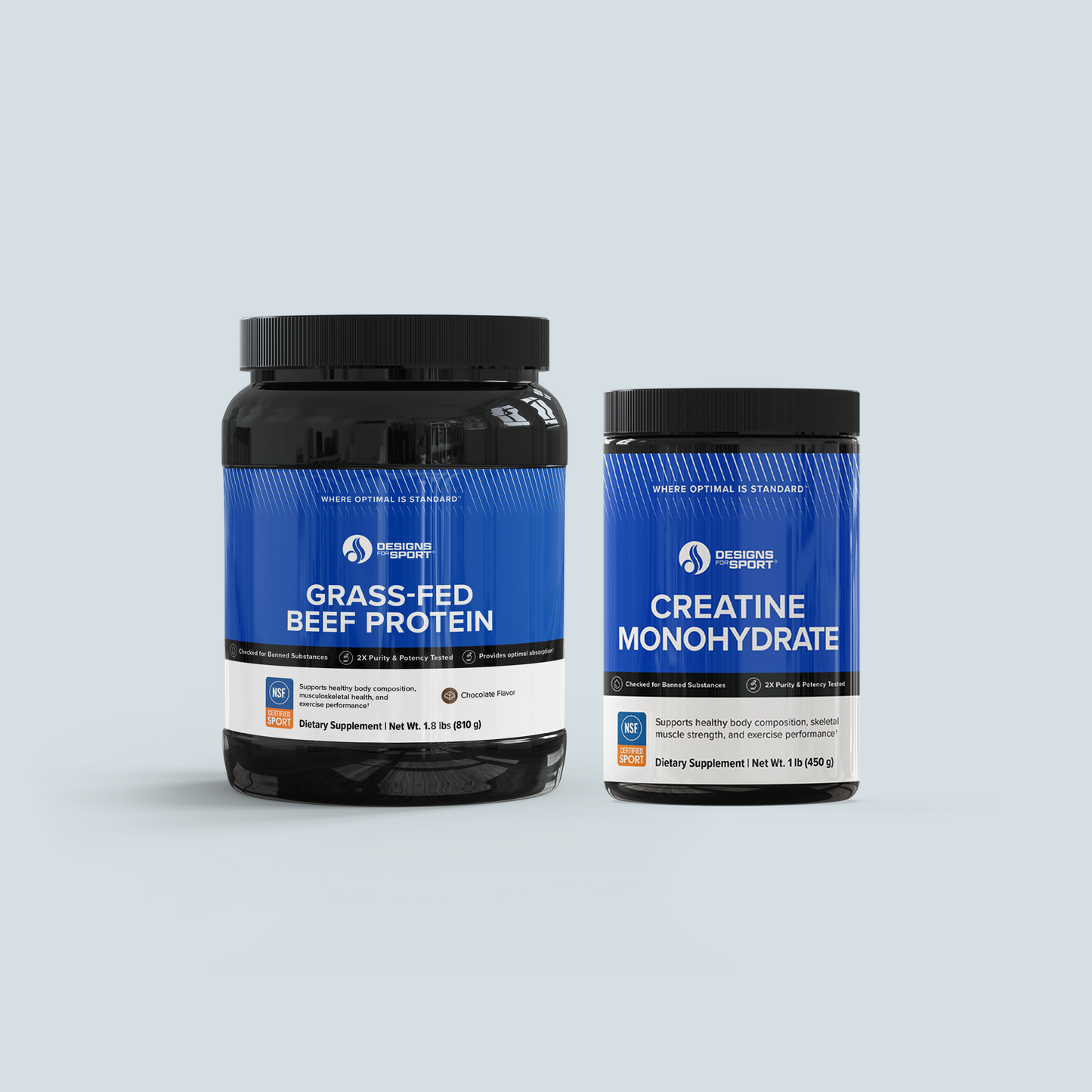 Post Workout Stack Product Shot - Including Grass-Fed Beef Protein and Creatine Monohydrate